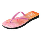 ピンクとオレ結婚ンジの水色の花嫁 ビーチサンダル (アングル)