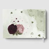 ピンクとカベルネの花の緑 ゲストブック (裏面)