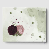 ピンクとカベルネの花の緑 ゲストブック (裏面)