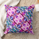 ピンクとカラフルのラッピングと粗いガラススタイル クッション (ブランケット)