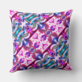 ピンクとカラフルのラッピングと粗いガラススタイル クッション (裏面)