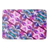 ピンクとカラフルのラッピングと粗いガラススタイル バスマット (正面)