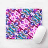 ピンクとカラフルのラッピングと粗いガラススタイル マウスパッド (マウス)