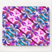 ピンクとカラフルのラッピングと粗いガラススタイル マウスパッド (正面)