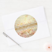 ピンクとカラメルタンペチュニア結婚ズシール ラウンドシール (封筒)