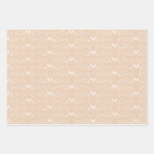 ピンクとクラフトの組み合エレガントわせ ラッピングペーパーシート (正面3)