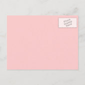 ピンクとクリームのカーネーション ヴィンテージ プリント 案内ポストカード (裏面)