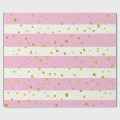 ピンクとクリームのグリッターボールスタイリッシュ ラッピングペーパー (フラット)