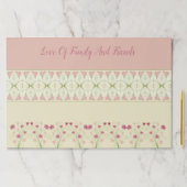 ピンクとクリームのハートパターン設計者 ペーパーパッド (インサイチュ)