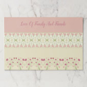 ピンクとクリームのハートパターン設計者 ペーパーパッド (正面)