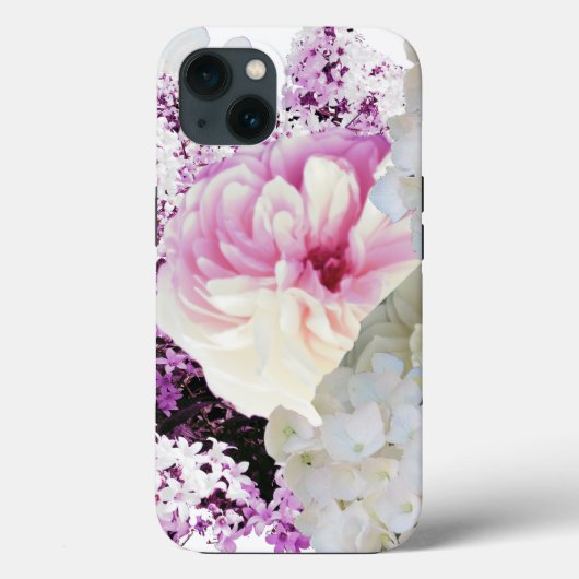 ピンクとクリームのフラワー Case-Mate iPhoneケース (裏面)