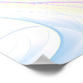 ピンクとクリームの万華鏡マンダラアート ポスター (角)