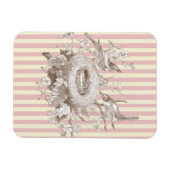 ピンクとクリームの背景のラ・プティ・ファミリー マグネット (横)