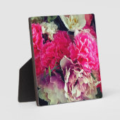 ピンクとクリームの花 フォトプラーク (正面)