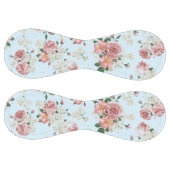 ピンクとクリームオンブルーヴィンテージフローラ ソフトボール (パネル)