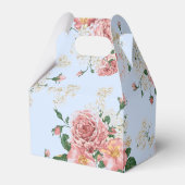 ピンクとクリームオンブルーヴィンテージフローラ フェイバーボックス (裏面サイド)