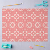 ピンクとクリームカラーアートデコデコデコページ紙 薄葉紙 (クラフト)