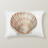 ピンクとクリームシーシェル アクセントクッション (正面)