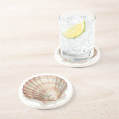 ピンクとクリームシーシェル コースター (側面)