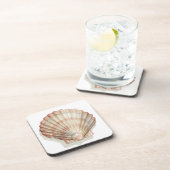 ピンクとクリームシーシェル コースター (右側)