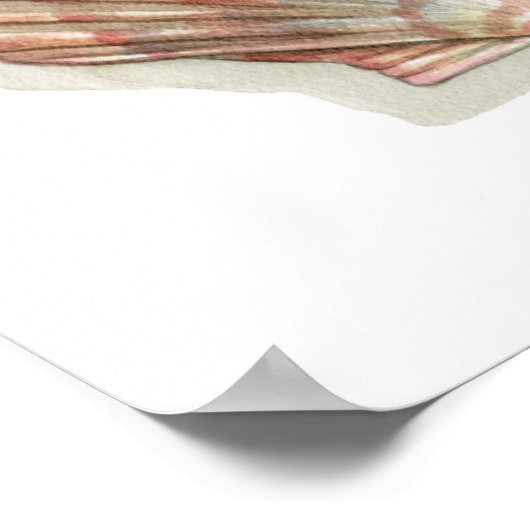 ピンクとクリームシーシェル ポスター (角)