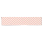 ピンクとクリームチェッカーボード ショートテーブルランナー (横)