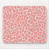 ピンクとクリームヒョウのプリントギフト マウスパッド (正面)