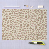 ピンクとクリームヒョウのプリント 薄葉紙 (クラフト)
