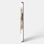 ピンクとクリーム色の貝殻 iPhoneケース (左側面)