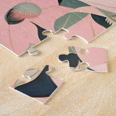 ピンクとクリーム – Luna Moth and Moonflowers ジグソーパズル (側面)