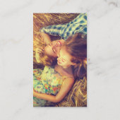 ピンクとグリッターの金ゴールド写真家名刺 名刺 (裏面)