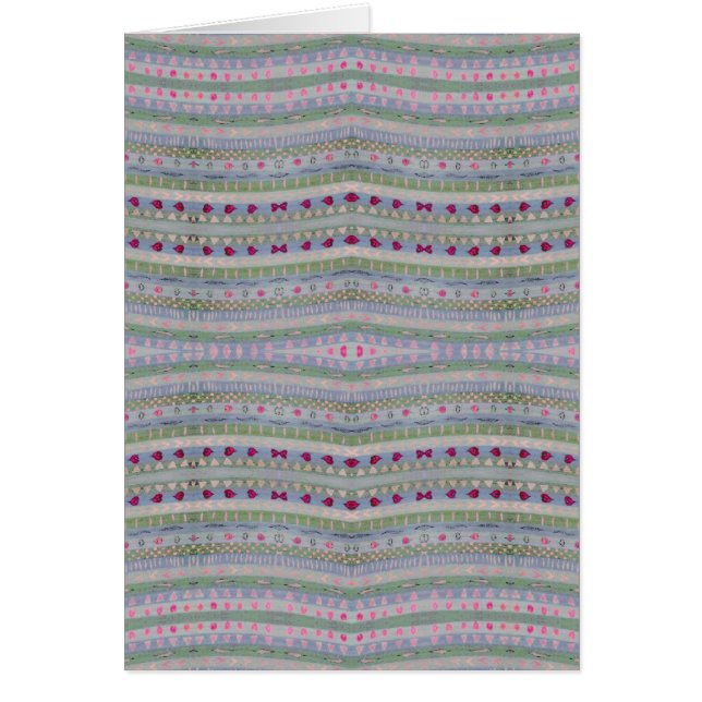 ピンクとグリーンのかわいらしハートパターン (正面)