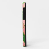 ピンクとグリーンのアーガイル柄モノグラム 上品なデザイン  Case-Mate iPhoneケース (裏面/左)
