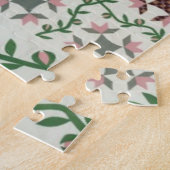 ピンクとグリーンのキルトカバー ジグソーパズル (側面)