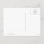 ピンクとグリーンのクリスマスの写真ポストカード シーズンポストカード (裏面)