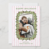 ピンクとグリーンのグランドミレニアルリース シーズンカード (正面)