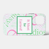 ピンクとグリーンのケース Case-Mate iPhoneケース (裏面 (横))