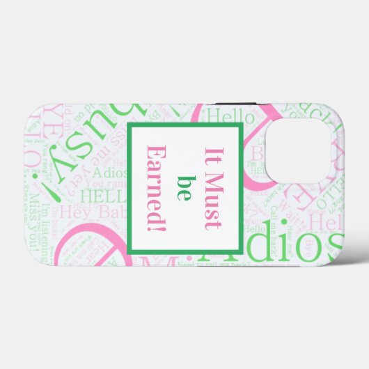 ピンクとグリーンのケース Case-Mate iPhoneケース (裏面 (横))