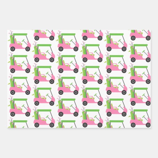 ピンクとグリーンのゴアーガイルルストライプフのギフトラップシート ラッピングペーパーシート (正面2)