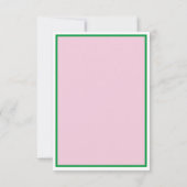 ピンクとグリーンのサンキューカード サンキューカード (裏面)