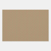 ピンクとグリーンのザクロ ラッピングペーパーシート (正面2)