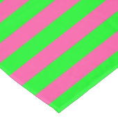 ピンクとグリーンのストライプデザイン テーブルクロス (アングル)