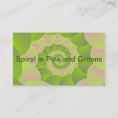 ピンクとグリーンのスパイラル 名刺 (裏面)