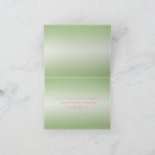 ピンクとグリーンのダマスク・サンキューカード サンキューカード (内部)