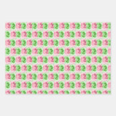 ピンクとグリーンのバララッピング紙シート ラッピングペーパーシート (正面3)