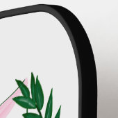 ピンクとグリーンのピックボールパドル ピックルボールラケット (左詳細)