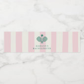 ピンクとグリーンのピックルボール独身最後のパーティー ペットボトルラベル (シングルラベル)