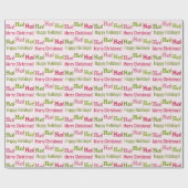 ピンクとグリーンのフェスティバルパーソナライズされたクリスマス ラッピングペーパー (フラット)