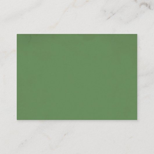 ピンクとグリーンのフローラ名刺 エンクロージャーカード (裏面)