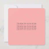 ピンクとグリーンのフローラ結婚リース 招待状 (裏面)